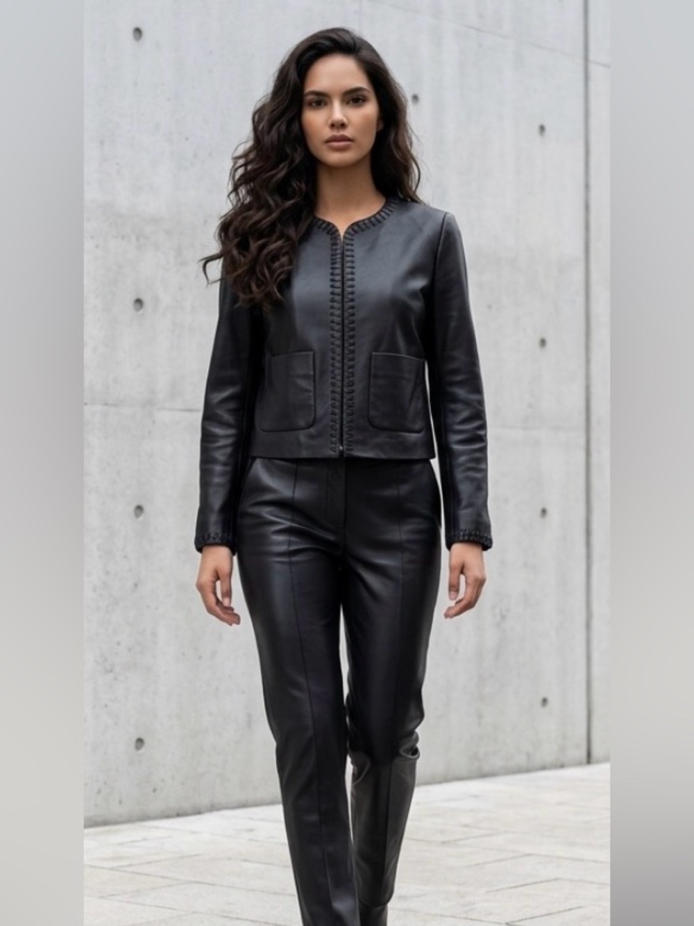Rag & Bone Black Leather Jacket Size 4 - Picture 2 of 11